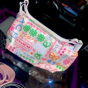 Vintage unique coach mini bag.